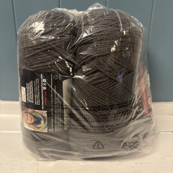 Red Heart Super Saver Accent PUTTY Charcoal Yarn - 4 Pack of 202 Yards- 4 Skeins - Picture 1 of 7